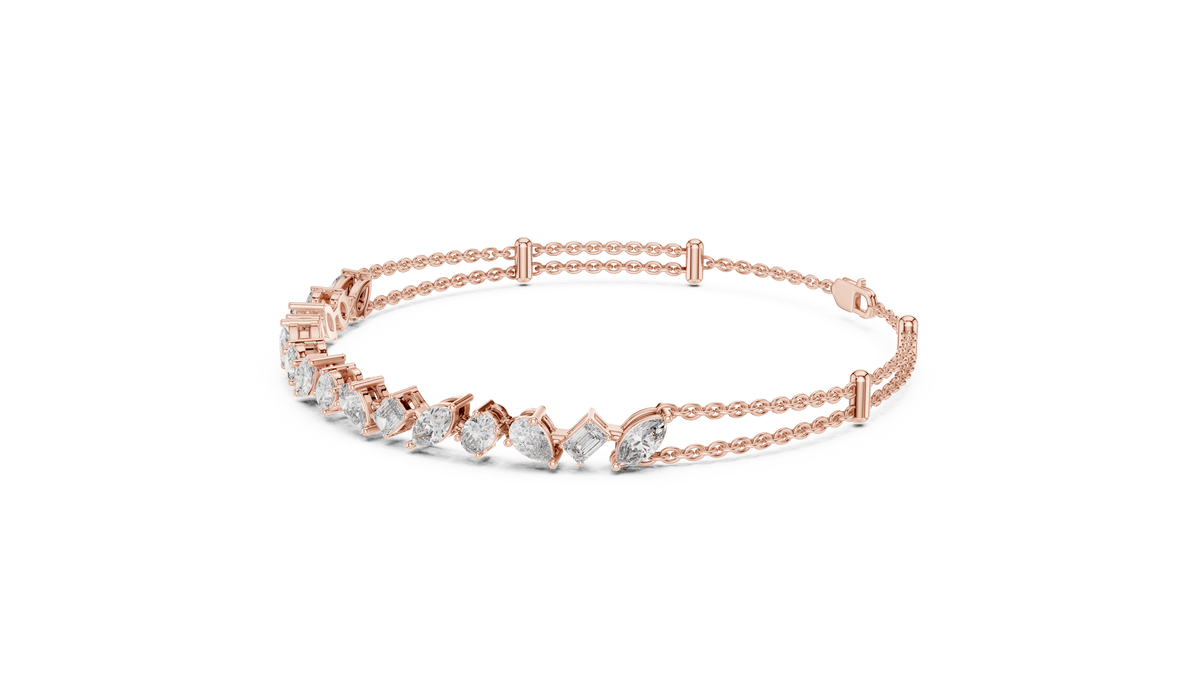 Marquise & Emerald Diamond Tennis Bracelet Orova jewels