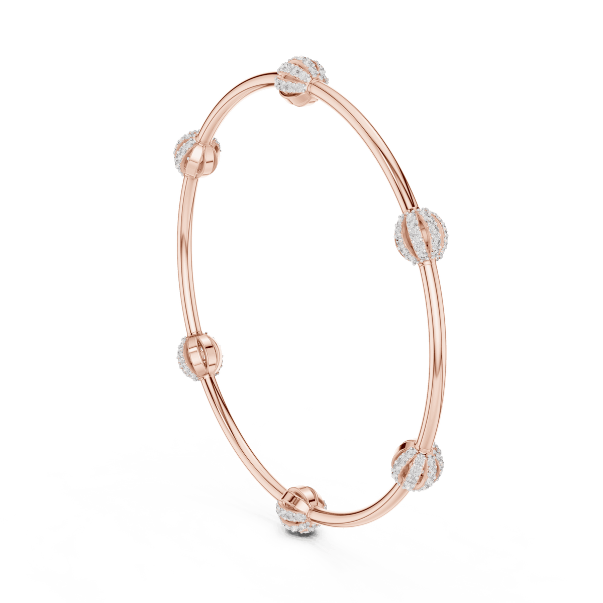 Pavé Crystal Charm Bangle Bracelet Orova jewels