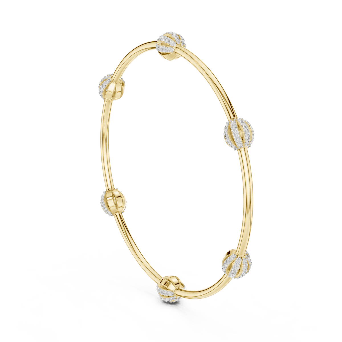 Pavé Crystal Charm Bangle Bracelet Orova jewels