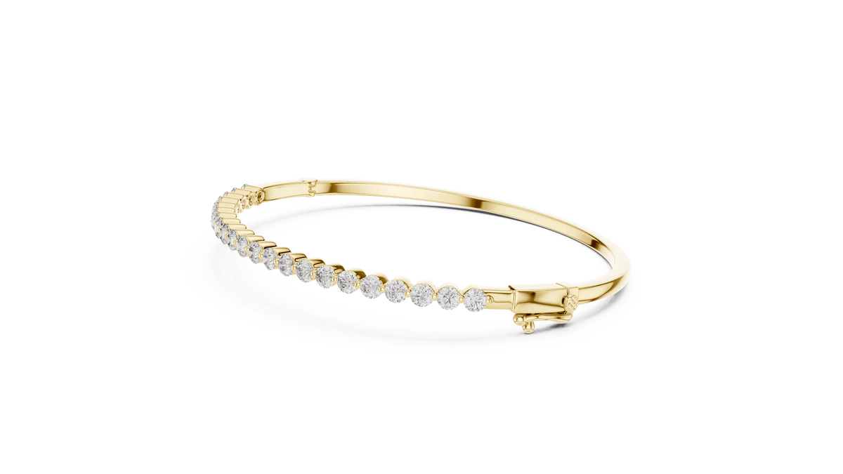 Classic Round Diamond Hinged Bangle Orova jewels