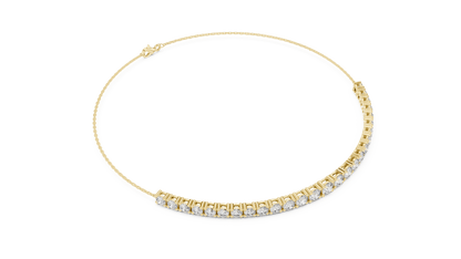 Adjustable Round Diamond Tennis Bracelet featuring a row of brilliant round-cut diamonds on a delicate polished chain with an adjustable clasp by Orova Jewels.