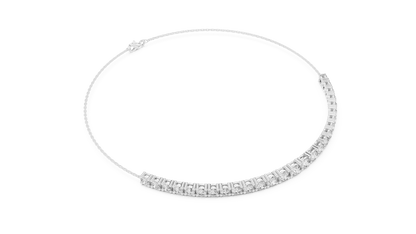 Adjustable Round Diamond Tennis Bracelet featuring a row of brilliant round-cut diamonds on a delicate polished chain with an adjustable clasp by Orova Jewels.