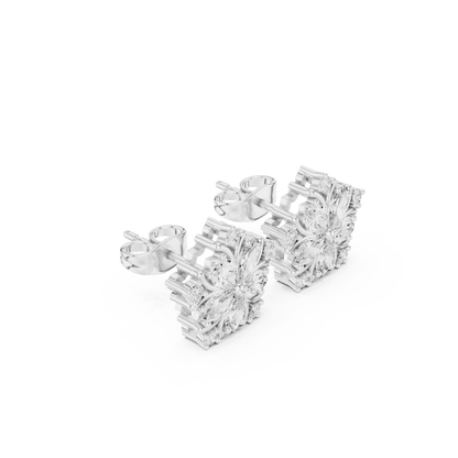 Floral Diamond Stud Earrings Orova jewels