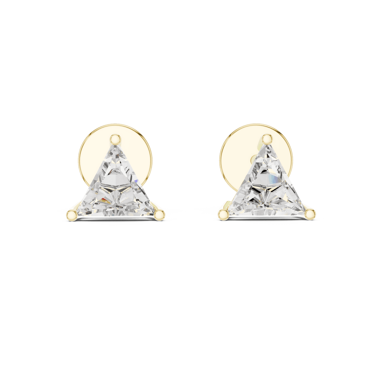 Classic solitaire diamond stud earrings featuring brilliant round-cut stones in a secure four-prong setting with screw-back closure by Orova Jewels.