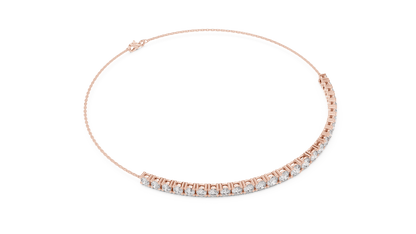 Adjustable Round Diamond Tennis Bracelet featuring a row of brilliant round-cut diamonds on a delicate polished chain with an adjustable clasp by Orova Jewels.