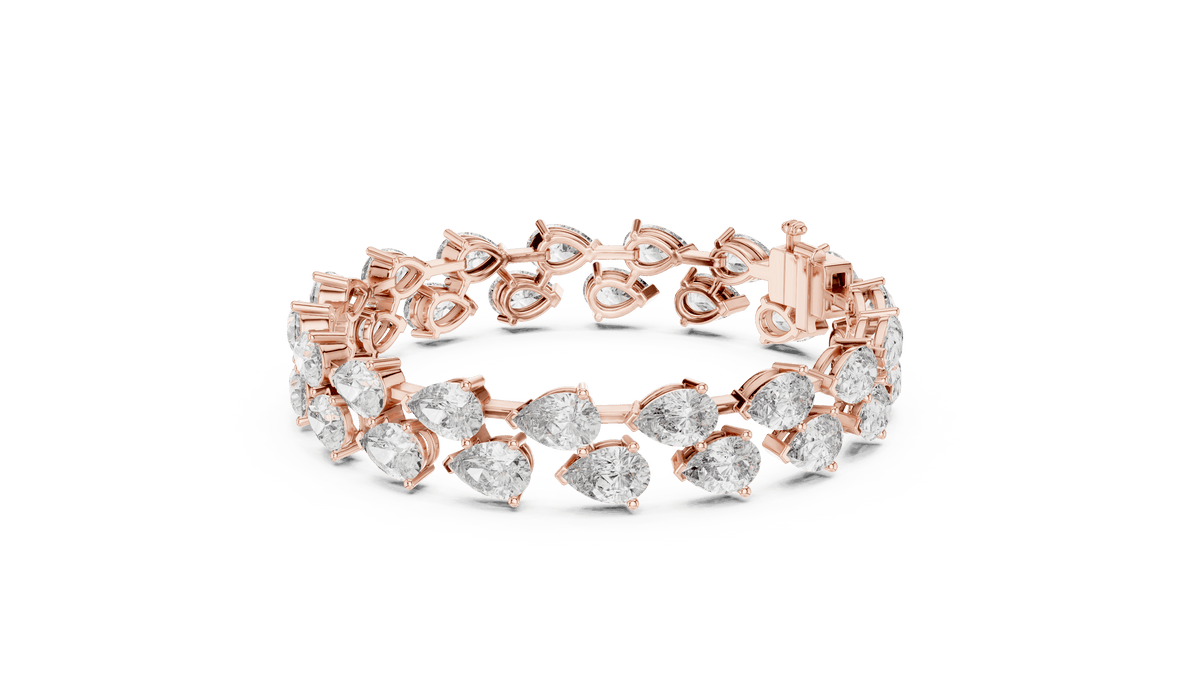 Pear Cut Diamond Tennis Bracelet Orova jewels