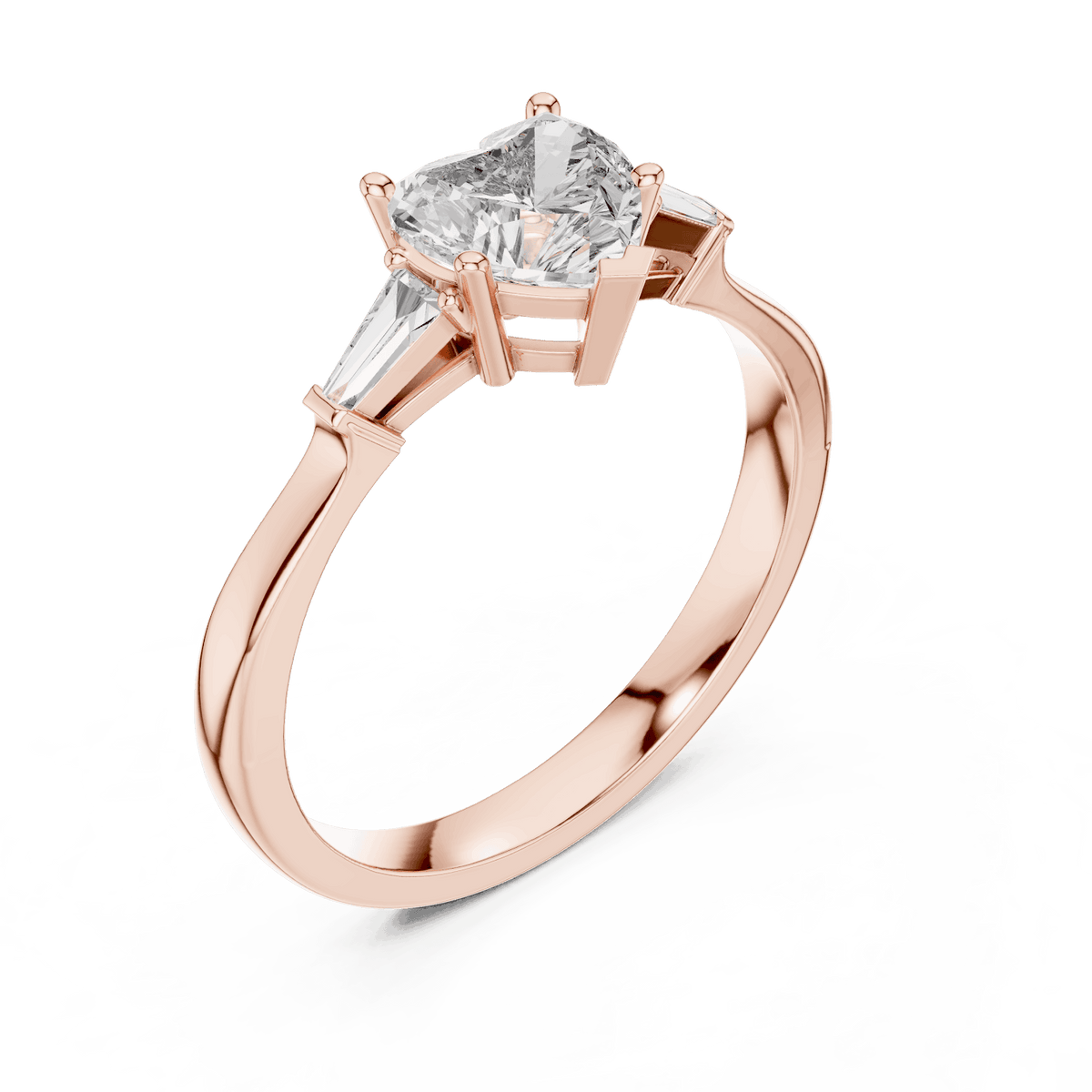 Classic solitaire diamond engagement ring featuring a round brilliant center stone in a four-prong setting with a polished band by Orova Jewels.