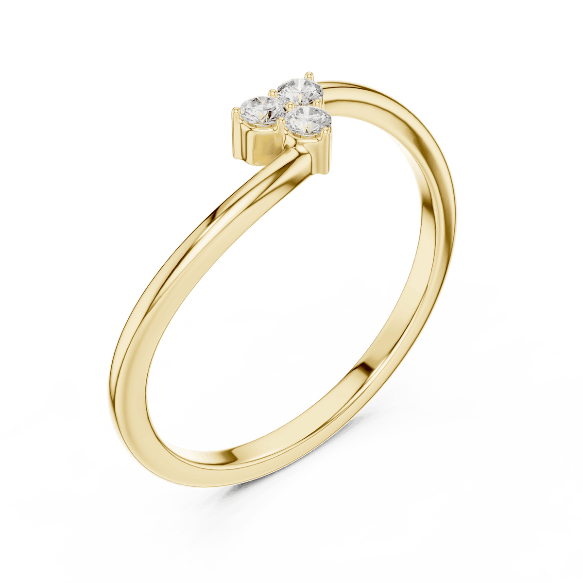 Toi et Moi Diamond Ring featuring two brilliant round stones set side by side on a sleek polished band by Orova Jewels.