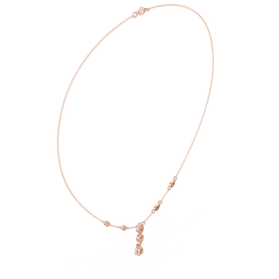 Elegant teardrop diamond pendant necklace with a delicate chain and sparkling accent stones by Orova Jewels.