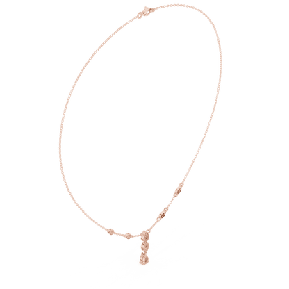 Elegant teardrop diamond pendant necklace with a delicate chain and sparkling accent stones by Orova Jewels.