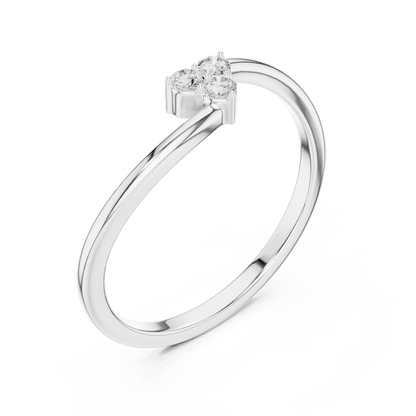 Toi et Moi Diamond Ring featuring two brilliant round stones set side by side on a sleek polished band by Orova Jewels.