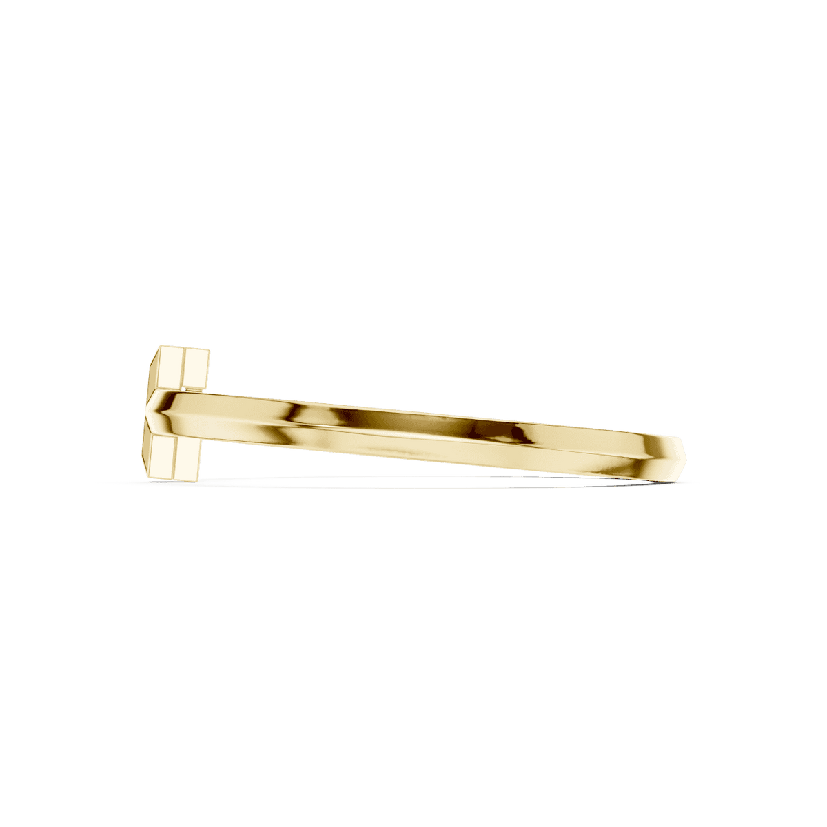 Modern pavé diamond nail bangle featuring a sleek polished nail-inspired design with sparkling pavé-set diamonds by Orova Jewels.