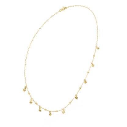Dainty diamond dangle necklace featuring delicate sparkling drop charms on a fine chain by Orova Jewels.