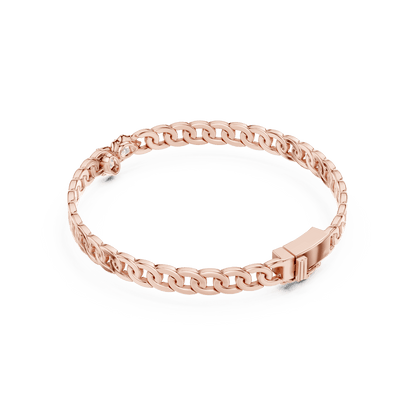 Butterfly diamond chain bracelet featuring polished interlocking links and a sparkling butterfly centerpiece by Orova Jewels.