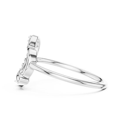 Princess Halo Diamond Engagement Ring featuring a square halo setting with brilliant accent stones and a polished band by Orova Jewels.