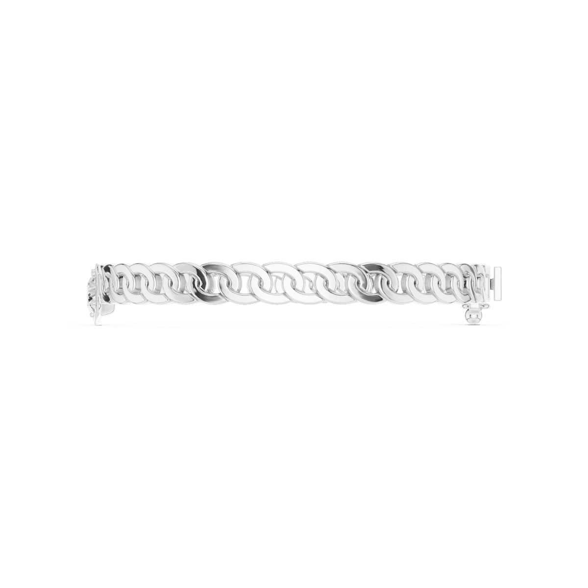 Butterfly diamond chain bracelet featuring polished interlocking links and a sparkling butterfly centerpiece by Orova Jewels.