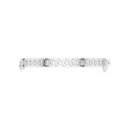 Butterfly diamond chain bracelet featuring polished interlocking links and a sparkling butterfly centerpiece by Orova Jewels.