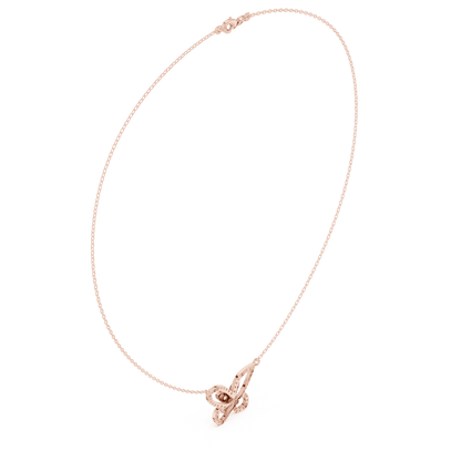 Butterfly diamond pendant necklace featuring a delicate butterfly-inspired design on a fine chain by Orova Jewels.