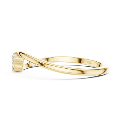 Toi et Moi Diamond Ring featuring two brilliant round stones set side by side on a sleek polished band by Orova Jewels.
