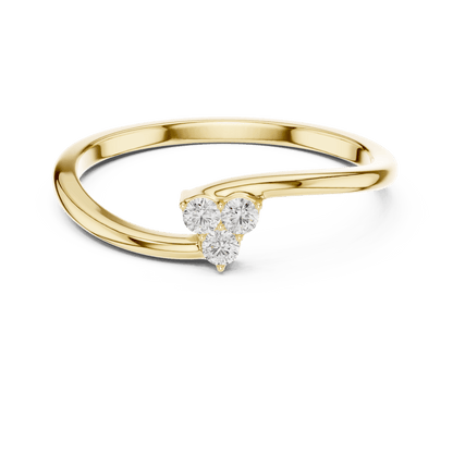 Toi et Moi Diamond Ring featuring two brilliant round stones set side by side on a sleek polished band by Orova Jewels.