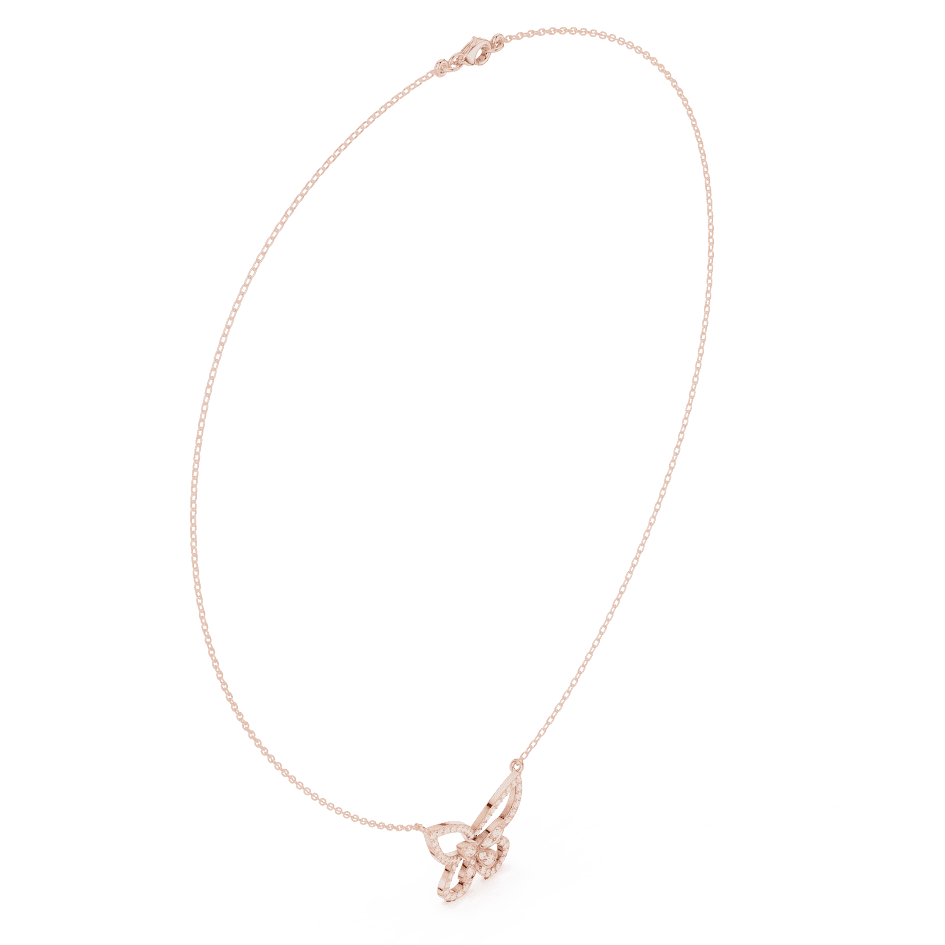 Butterfly diamond pendant necklace featuring a delicate butterfly-inspired design on a fine chain by Orova Jewels.