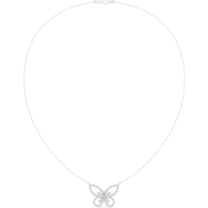 Butterfly diamond pendant necklace featuring a delicate butterfly-inspired design on a fine chain by Orova Jewels.
