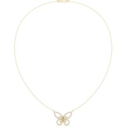 Butterfly diamond pendant necklace featuring a delicate butterfly-inspired design on a fine chain by Orova Jewels.