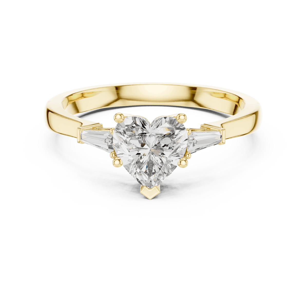 Classic solitaire diamond engagement ring featuring a round brilliant center stone in a four-prong setting with a polished band by Orova Jewels.