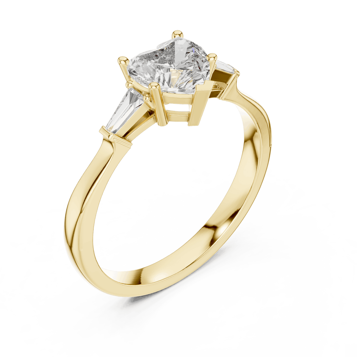 Classic solitaire diamond engagement ring featuring a round brilliant center stone in a four-prong setting with a polished band by Orova Jewels.