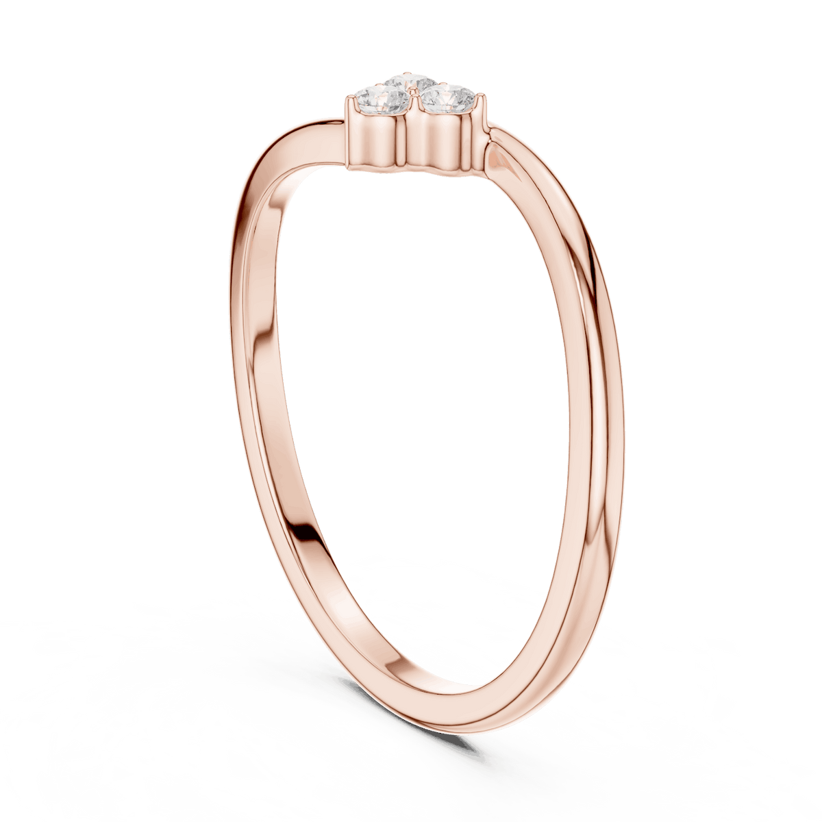 Toi et Moi Diamond Ring featuring two brilliant round stones set side by side on a sleek polished band by Orova Jewels.
