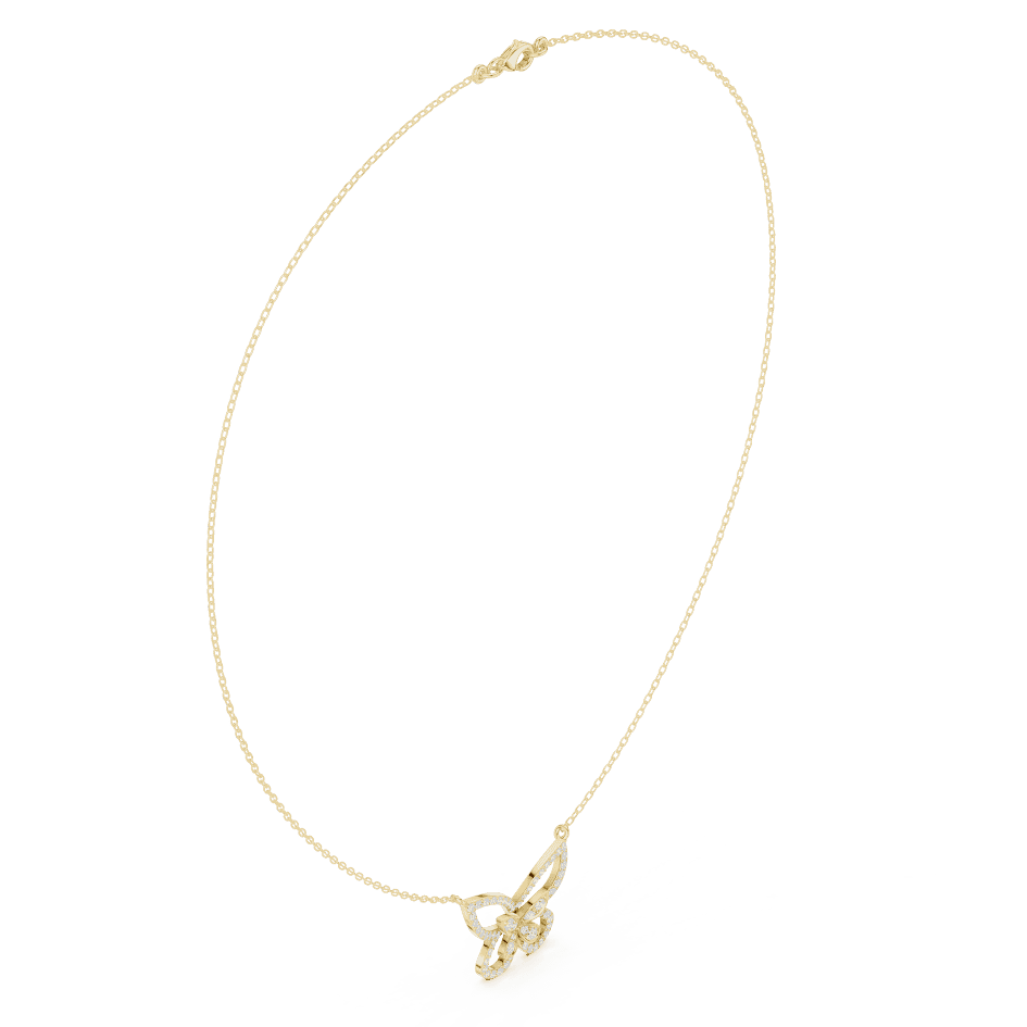 Butterfly diamond pendant necklace featuring a delicate butterfly-inspired design on a fine chain by Orova Jewels.