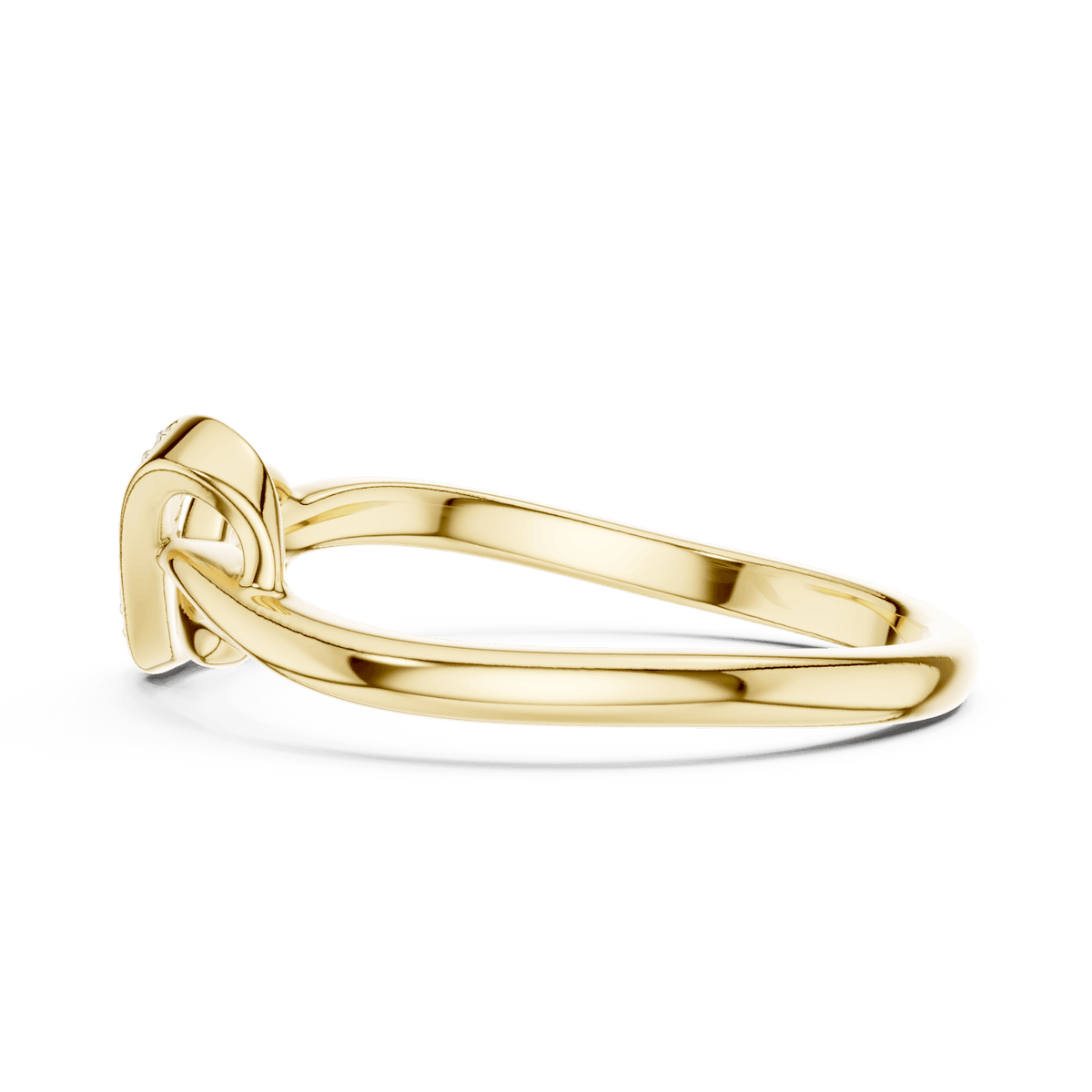 Twisted Infinity Diamond Ring featuring an elegant crossover band with sparkling accent stones and a polished finish by Orova Jewels.