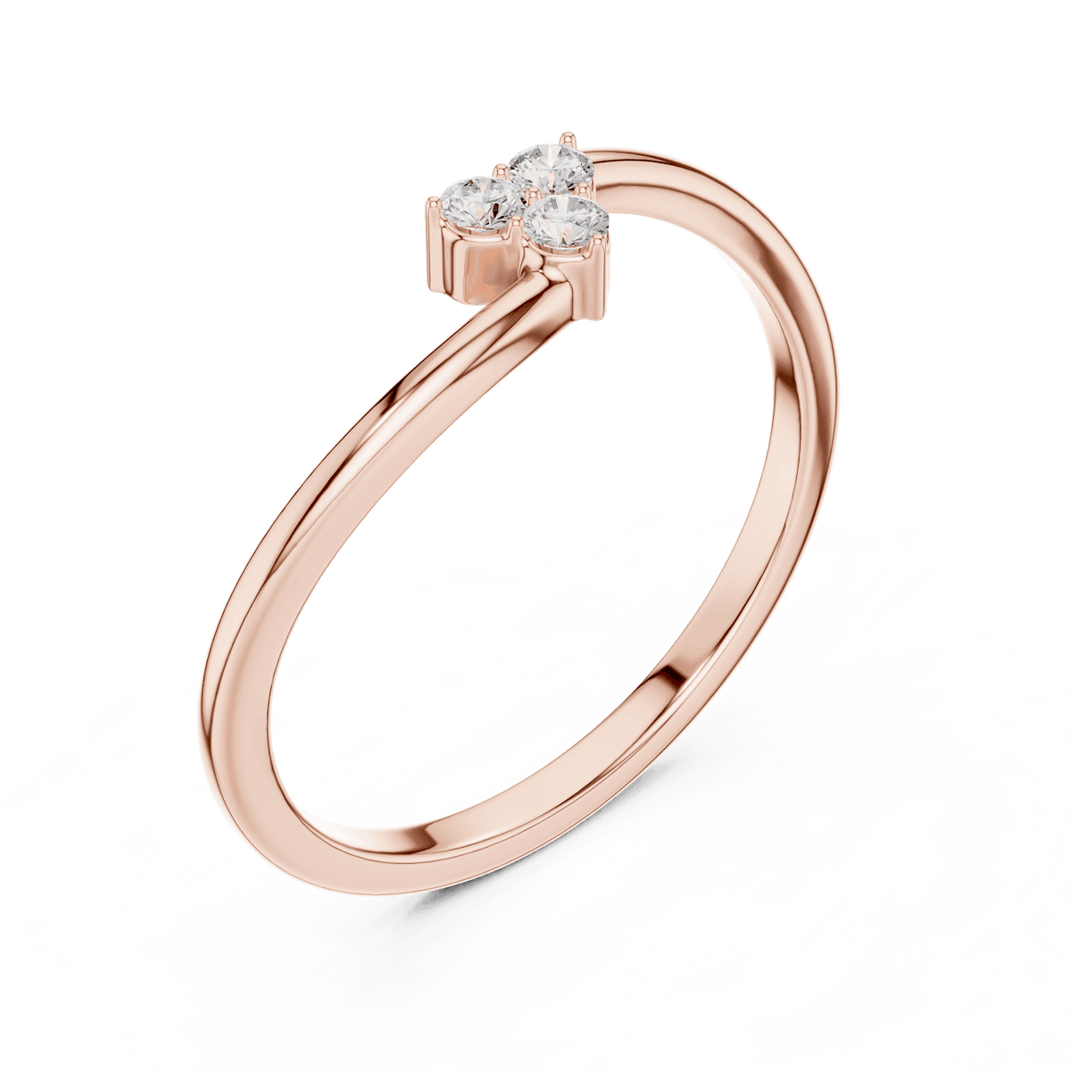 Toi et Moi Diamond Ring featuring two brilliant round stones set side by side on a sleek polished band by Orova Jewels.