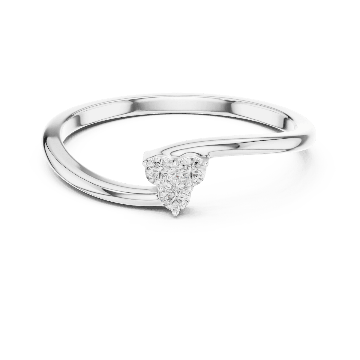 Toi et Moi Diamond Ring featuring two brilliant round stones set side by side on a sleek polished band by Orova Jewels.