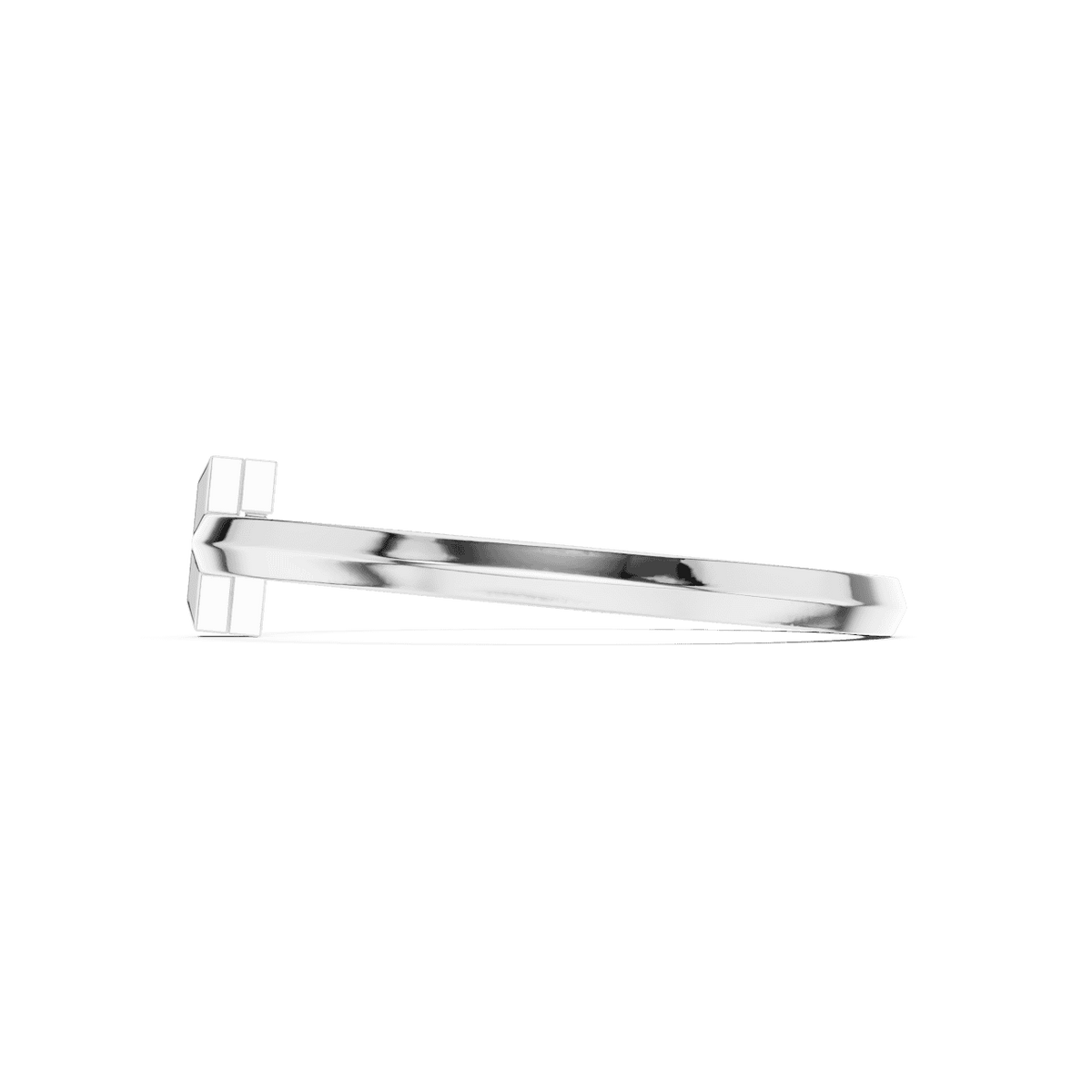 Modern pavé diamond nail bangle featuring a sleek polished nail-inspired design with sparkling pavé-set diamonds by Orova Jewels.