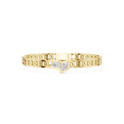 Butterfly diamond chain bracelet featuring polished interlocking links and a sparkling butterfly centerpiece by Orova Jewels.