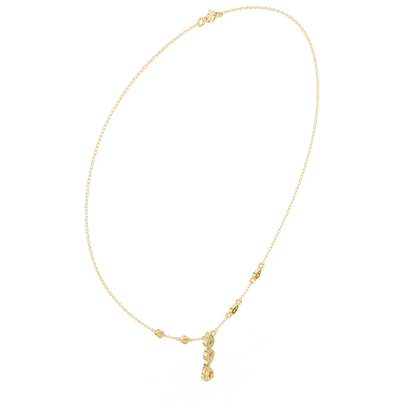 Elegant teardrop diamond pendant necklace with a delicate chain and sparkling accent stones by Orova Jewels.
